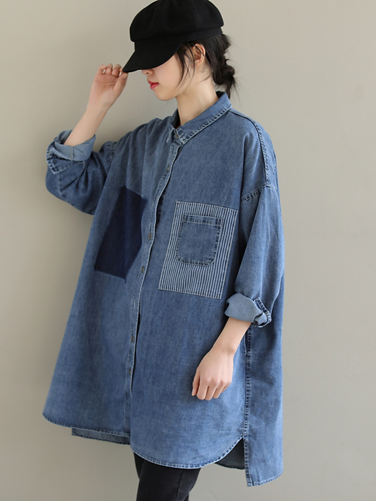 Sewing Jackets - Spring Korean Style Denim Shirts Jackets
