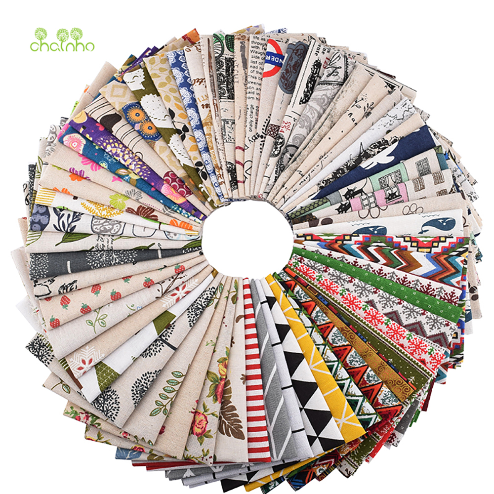 Sewing Geotextile Fabric - Chainho,Cotton Linen Fabric,DIY Quilting Sewing Material,Patchwork