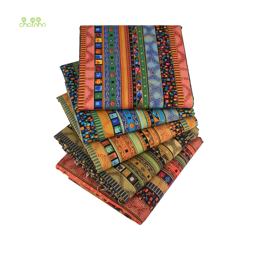 Sewing Geotextile Fabric - Chainho,Print Cotton Linen Fabric,DIY Quilting Sewing