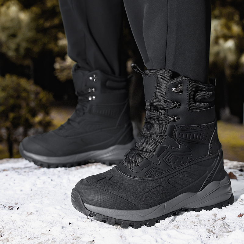 Sewing Fleece - Cold-Resistant Men's High-Top Snow Boots –