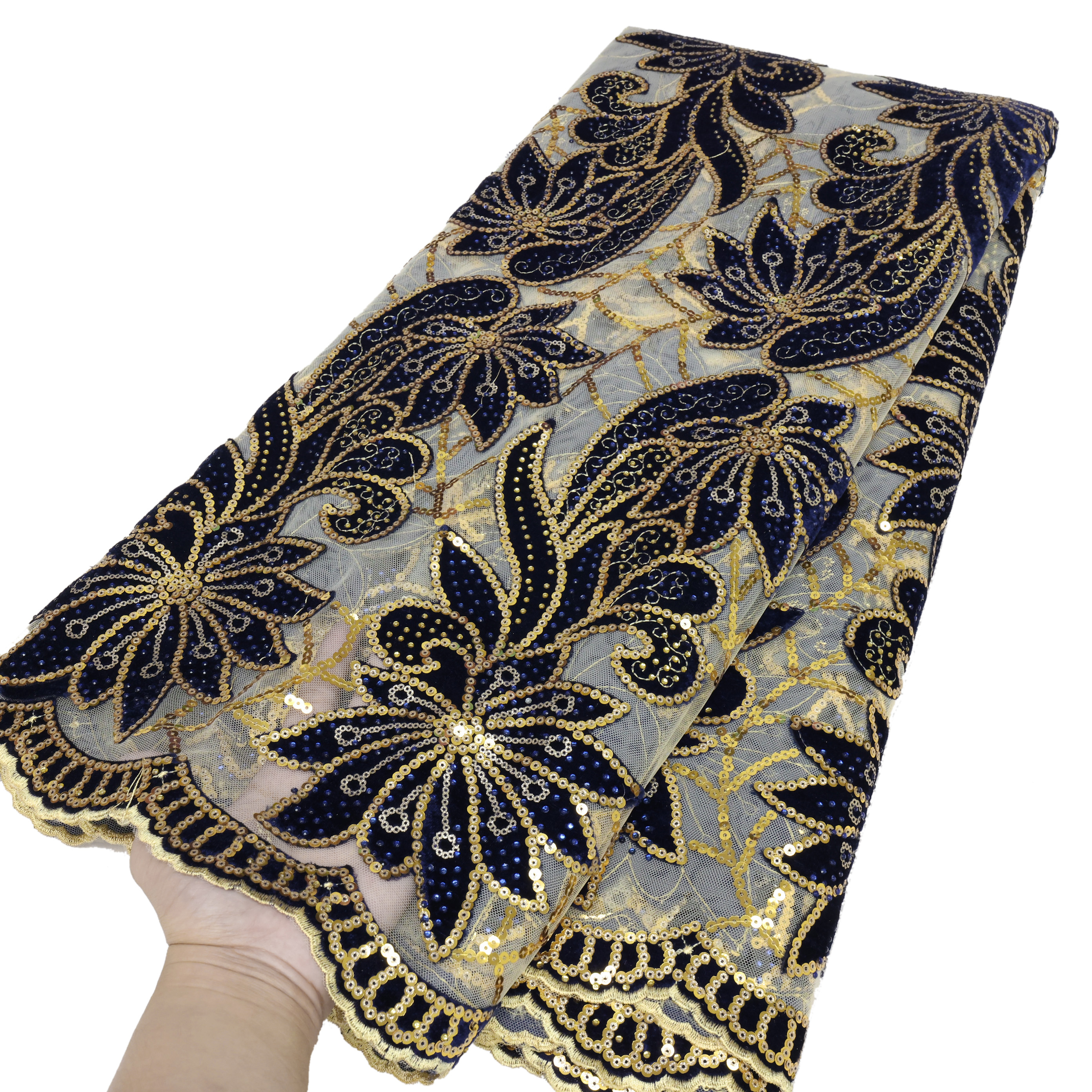 Sewing Velvet Fabric - African Velvet Lace Fabric 2025 Nigerian