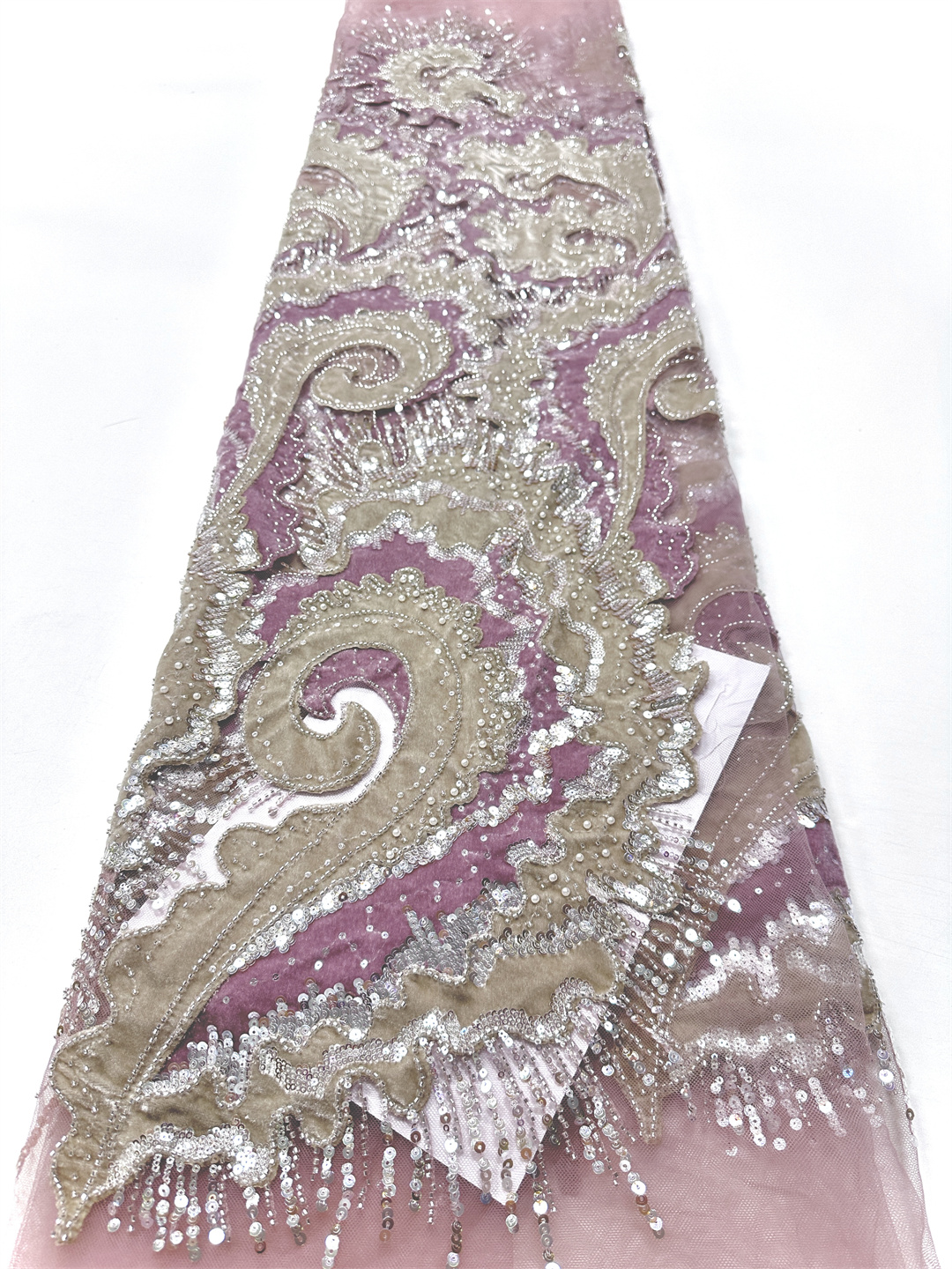 Sewing Velvet Fabric - 2025 African French Velvet Beaded Lace