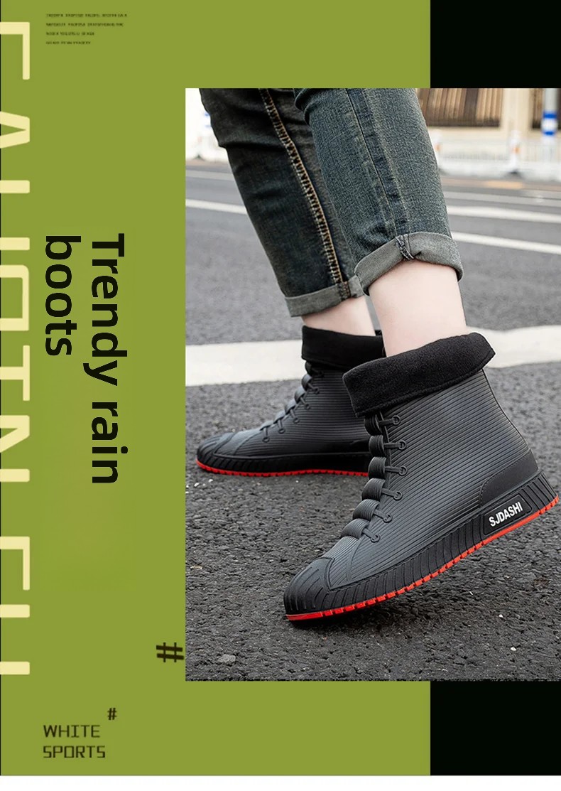 Sewing Fleece - Versatile Casual Short-barreled Waterproof Shoes Men