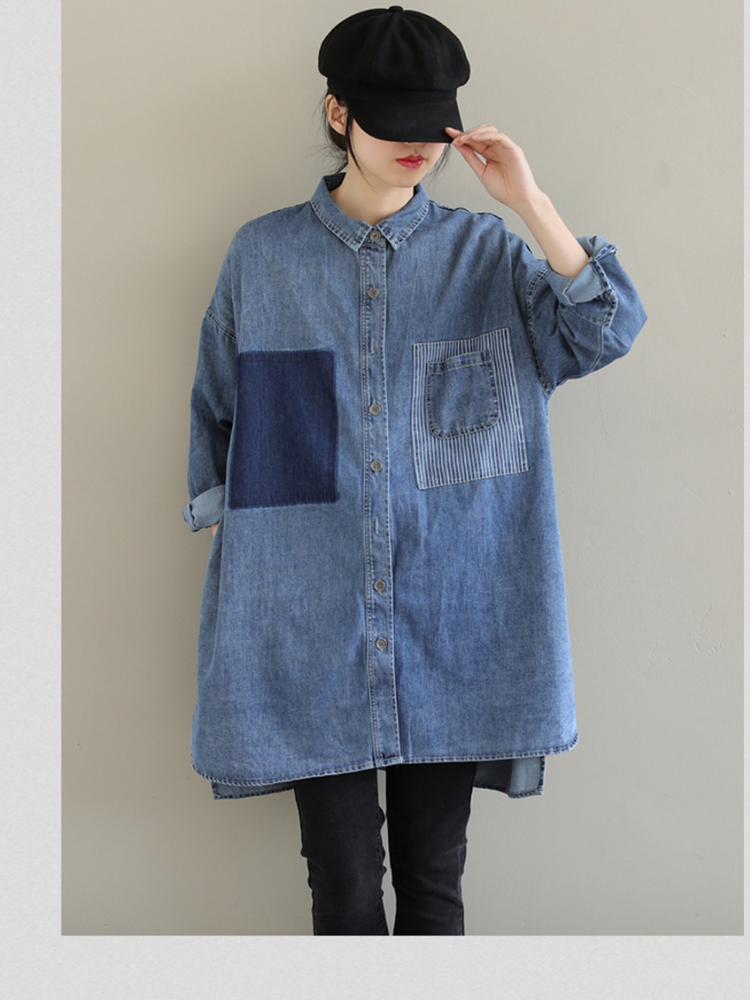Spring Korean Style Denim Shir - Sewing Jackets reseña y precio