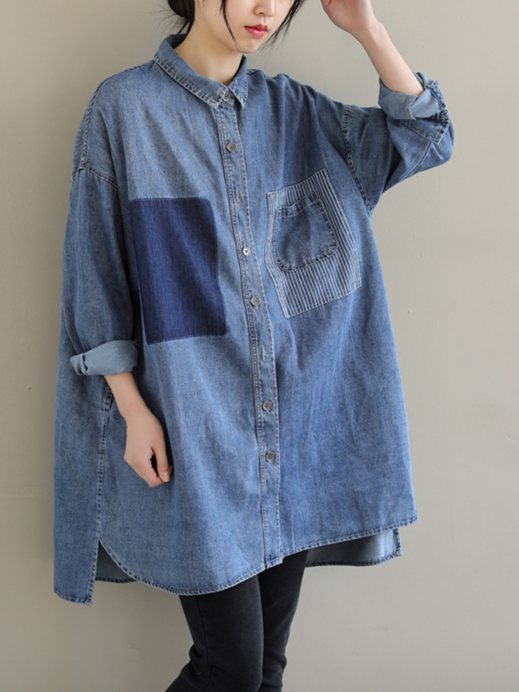 Spring Korean Style Denim Shir - Sewing Jackets reseña y precio