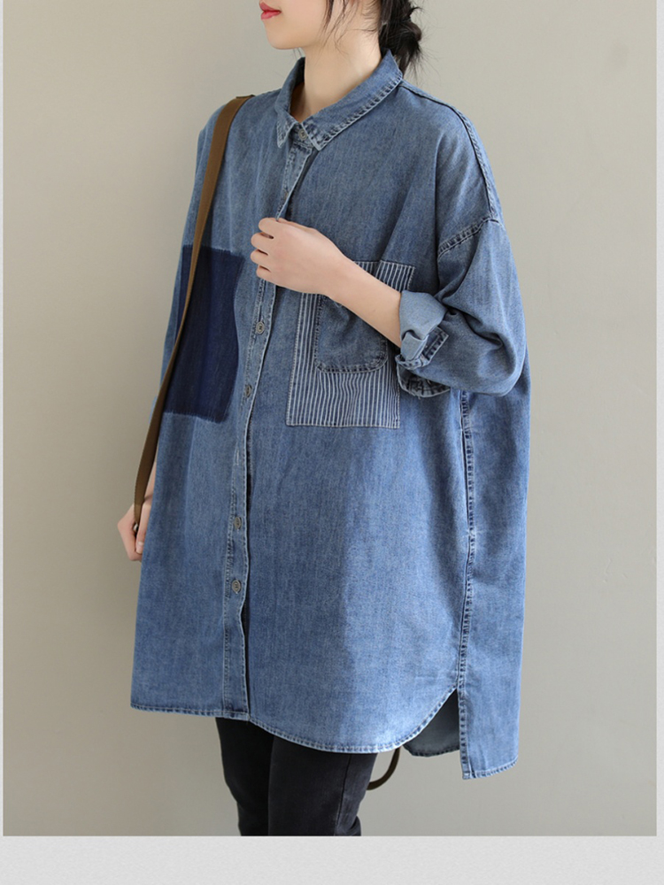 Spring Korean Style Denim Shir - Sewing Jackets reseña y precio