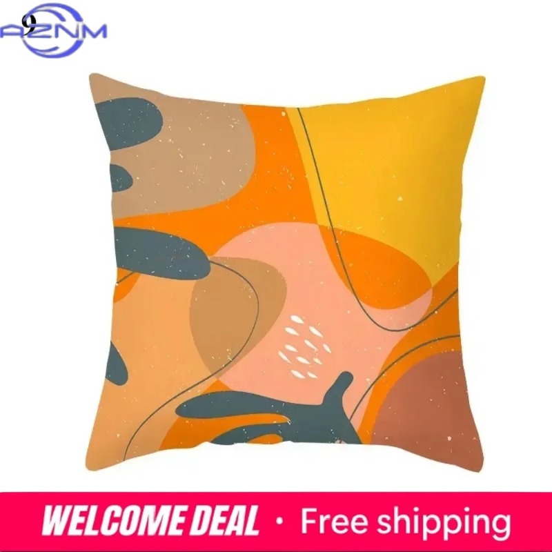 Boho Orange Abstract Cushion C - Century Textile & Sewing Supply Saskatoon Sk reseña y precio