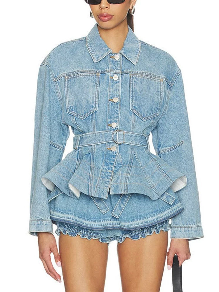 Women Denim Shorts Two Piece S - Sewing Jackets reseña y precio