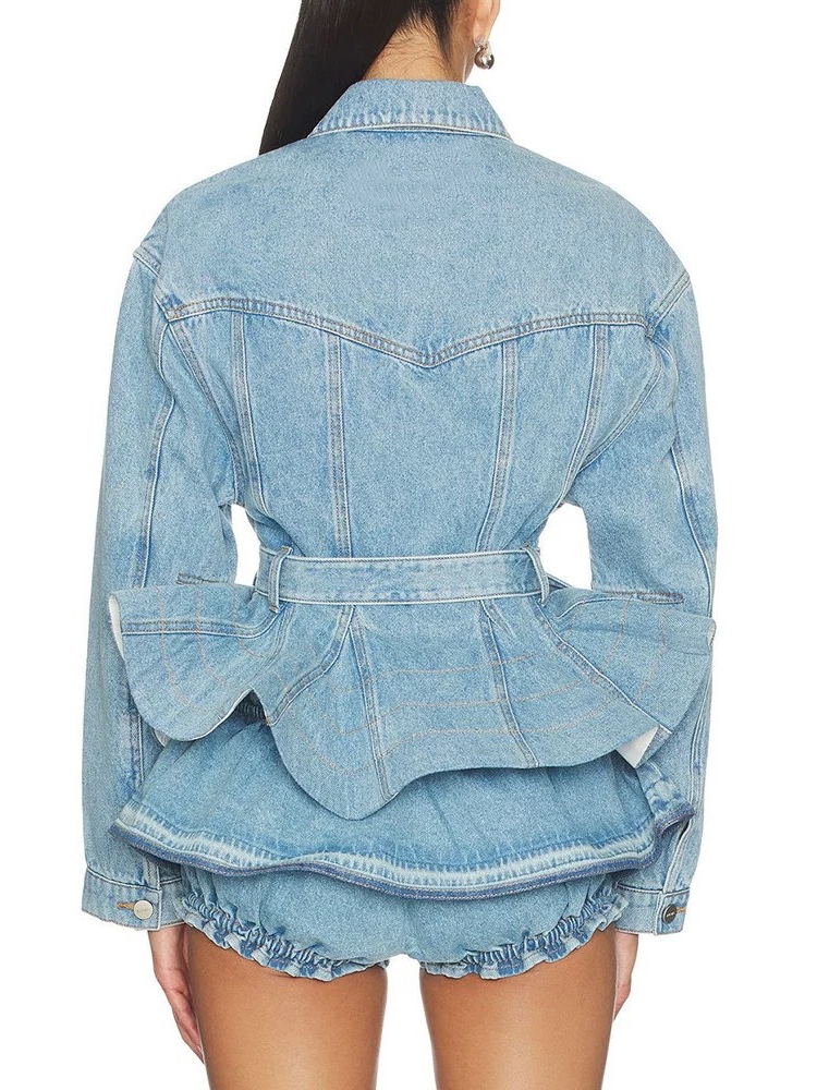 Women Denim Shorts Two Piece S - Sewing Jackets reseña y precio