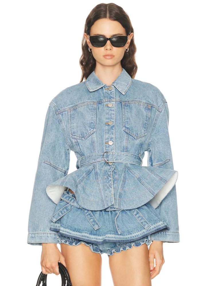 Women Denim Shorts Two Piece S - Sewing Jackets reseña y precio