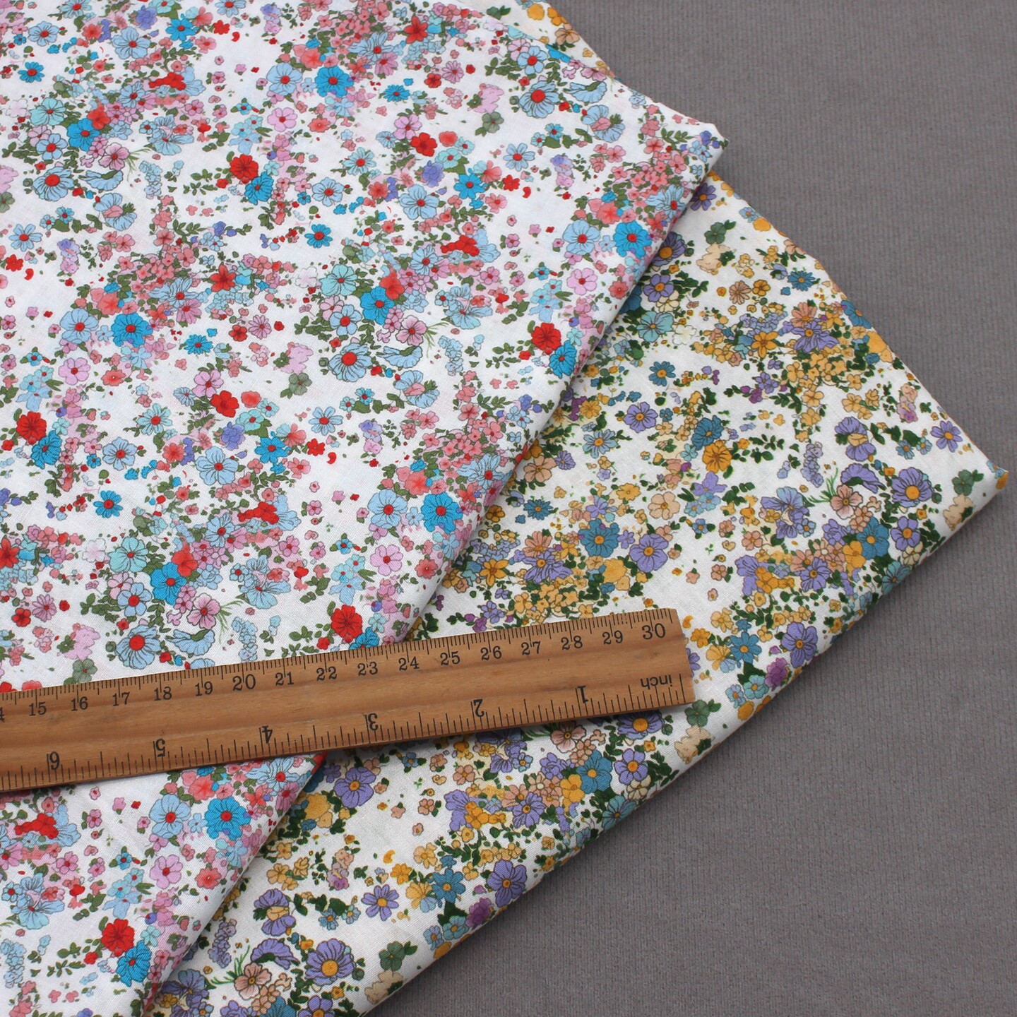 Vintage Floral 100% Cotton Fab - Vintage Sewing Textile reseña y precio