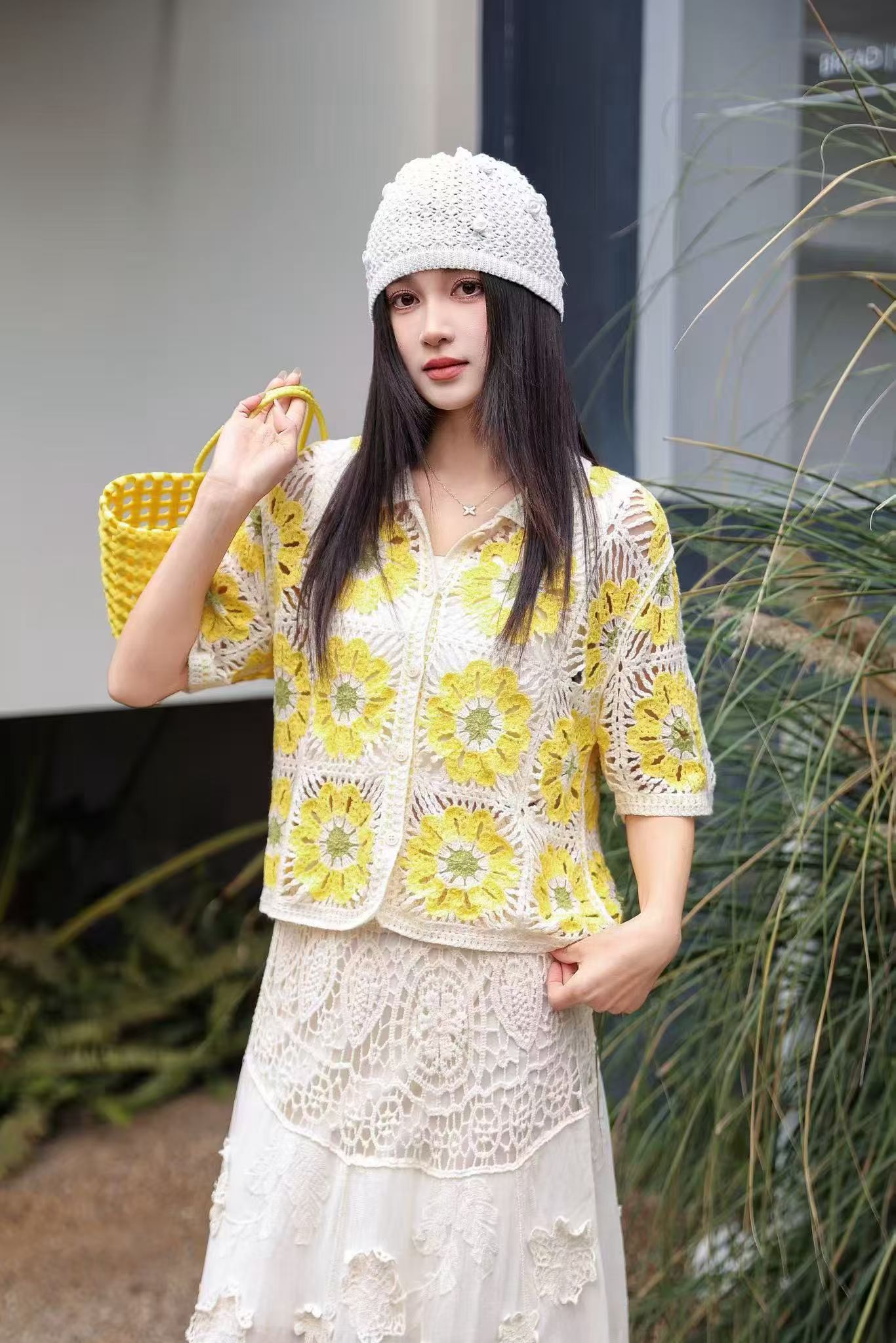 Granny Square Crochet Knit Pol - Sewing Jackets reseña y precio