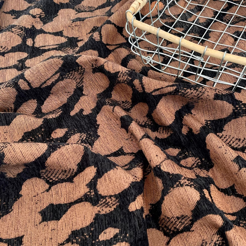 Brown Rock Texture Woven Fabri - Vintage Sewing Textile reseña y precio