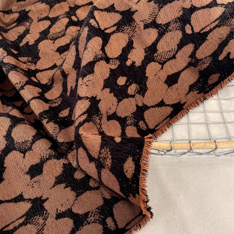 Brown Rock Texture Woven Fabri - Vintage Sewing Textile reseña y precio