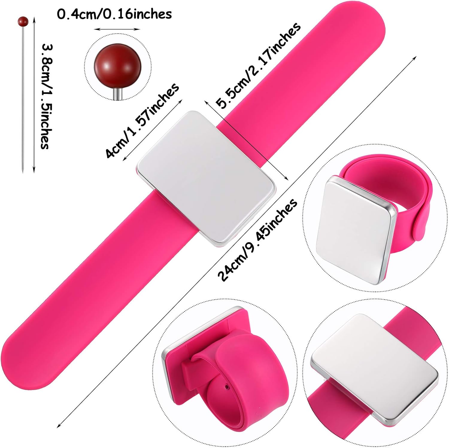 Magnetic Wrist Sewing Pincushi - Sewing Production reseña y precio