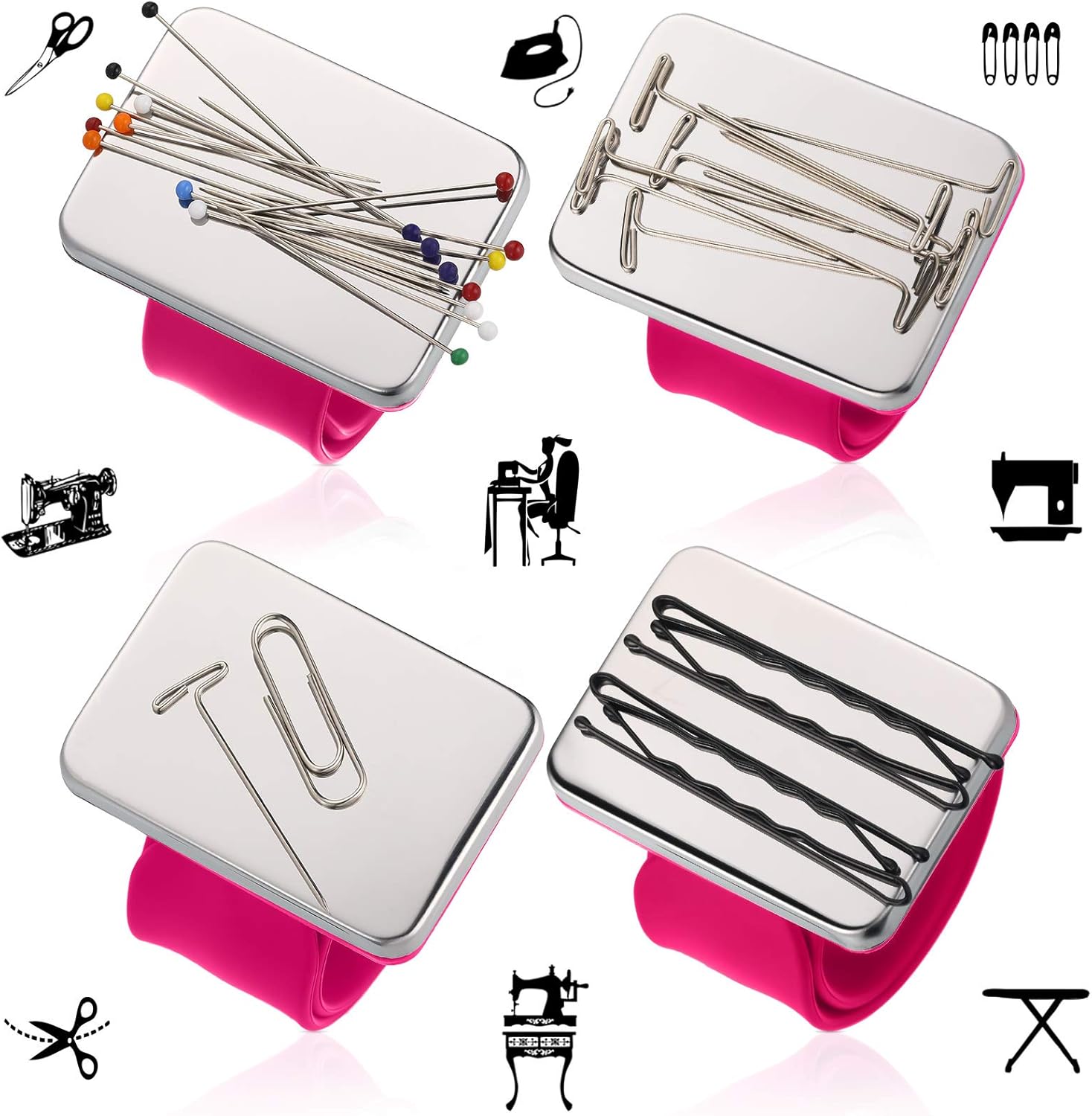 Magnetic Wrist Sewing Pincushi - Sewing Production reseña y precio