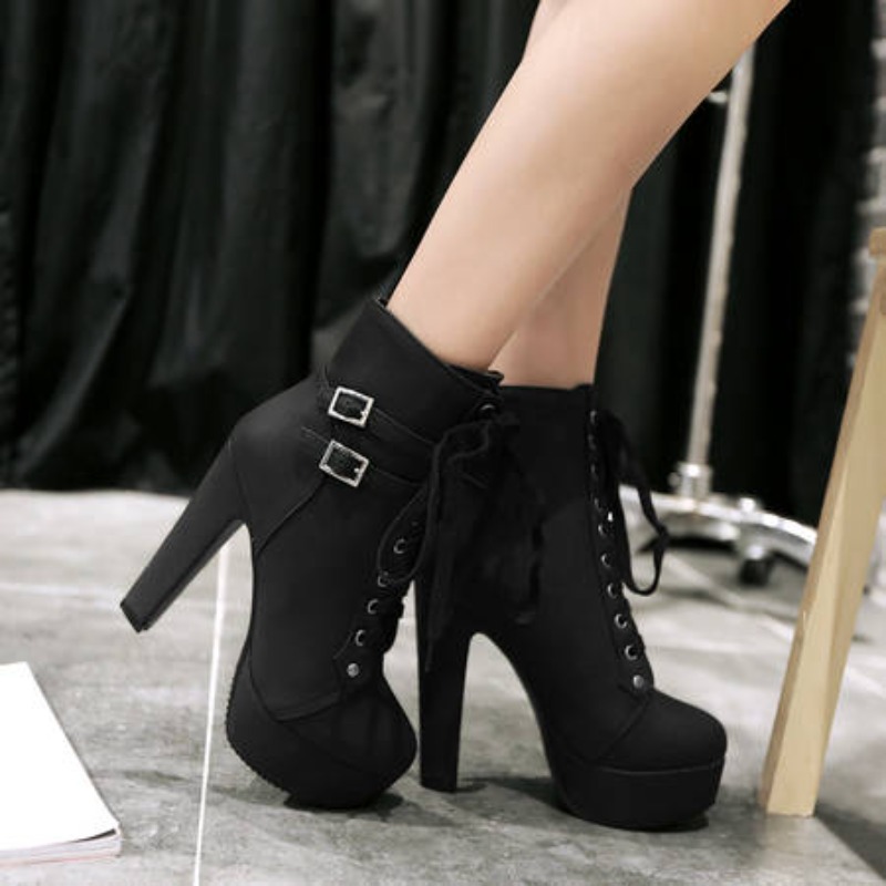 Winter Women Platform Ankle Bo - Sewing Fleece reseña y precio