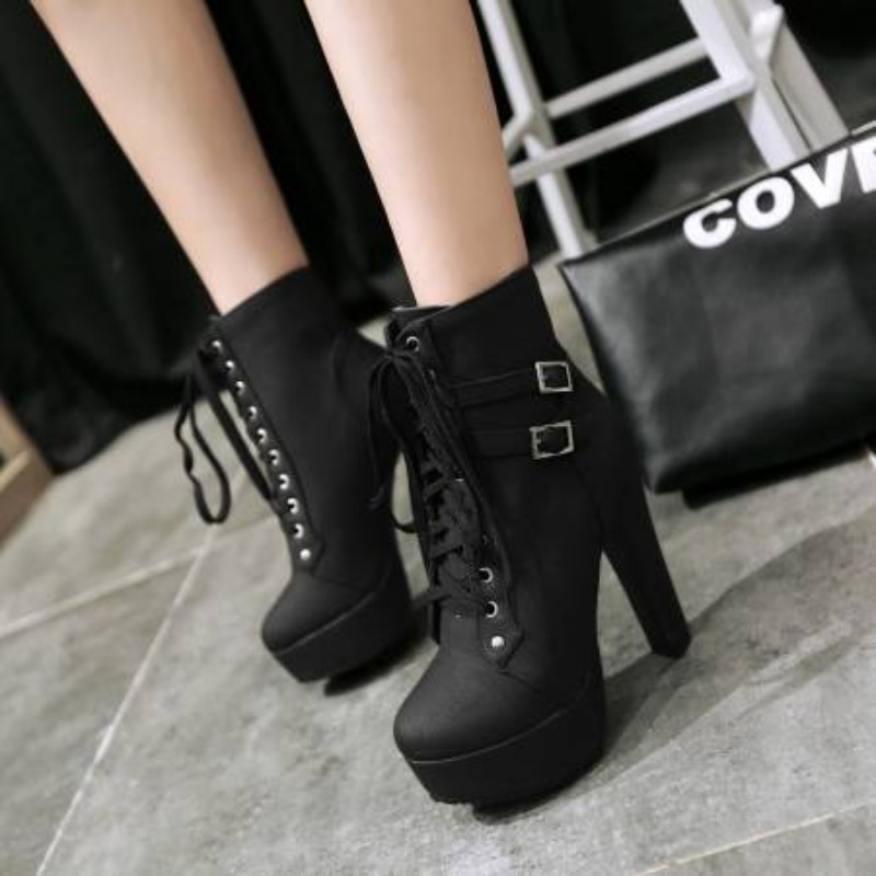 Winter Women Platform Ankle Bo - Sewing Fleece reseña y precio
