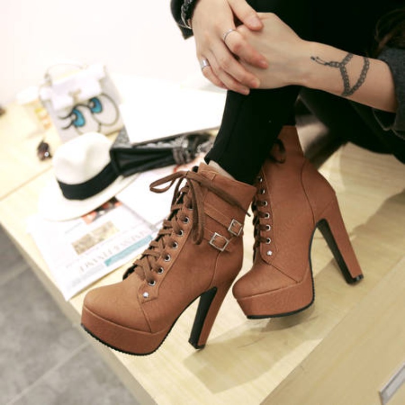 Winter Women Platform Ankle Bo - Sewing Fleece reseña y precio