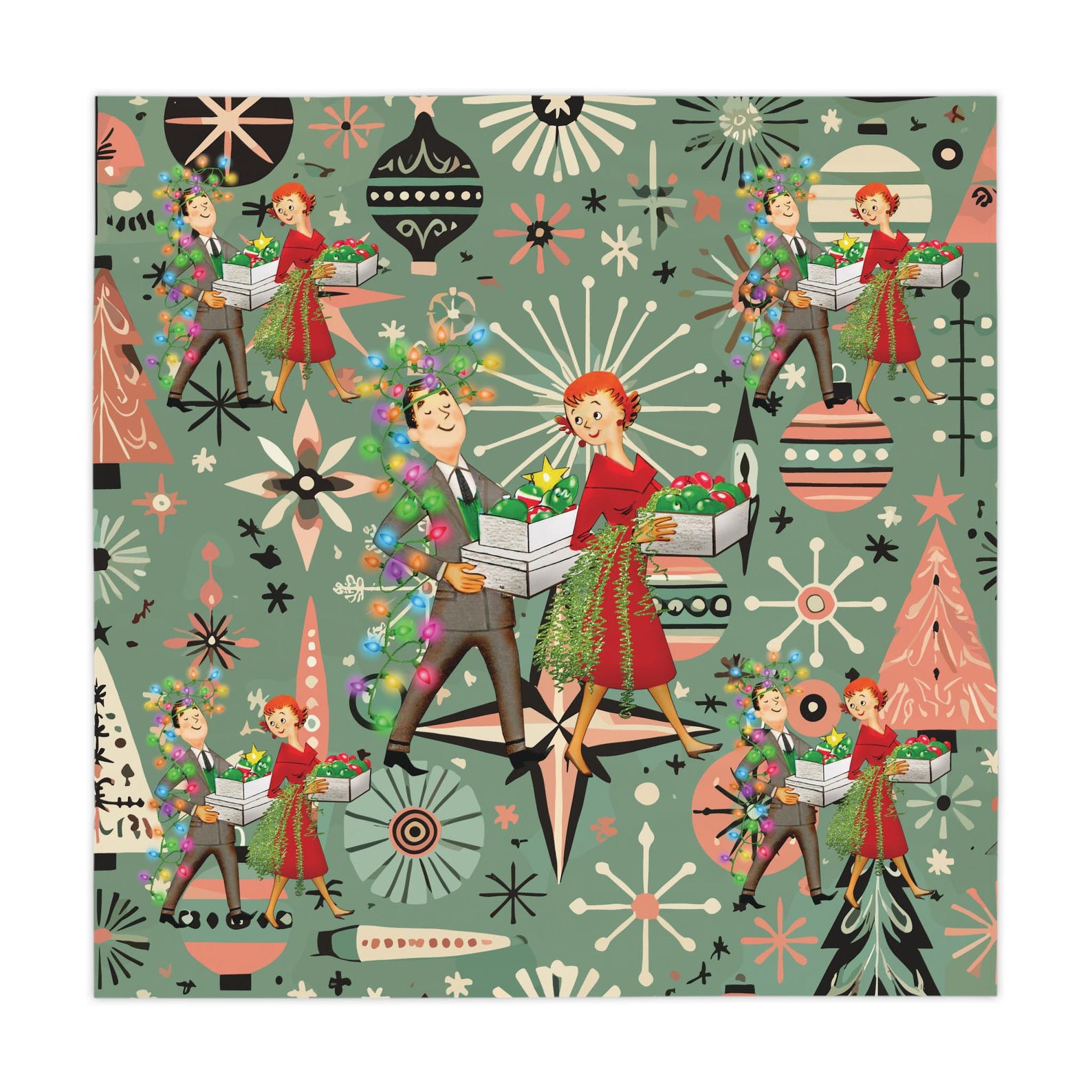 Retro 1950s Kitsch Christmas S - Century Textile & Sewing Supply Saskatoon Sk reseña y precio