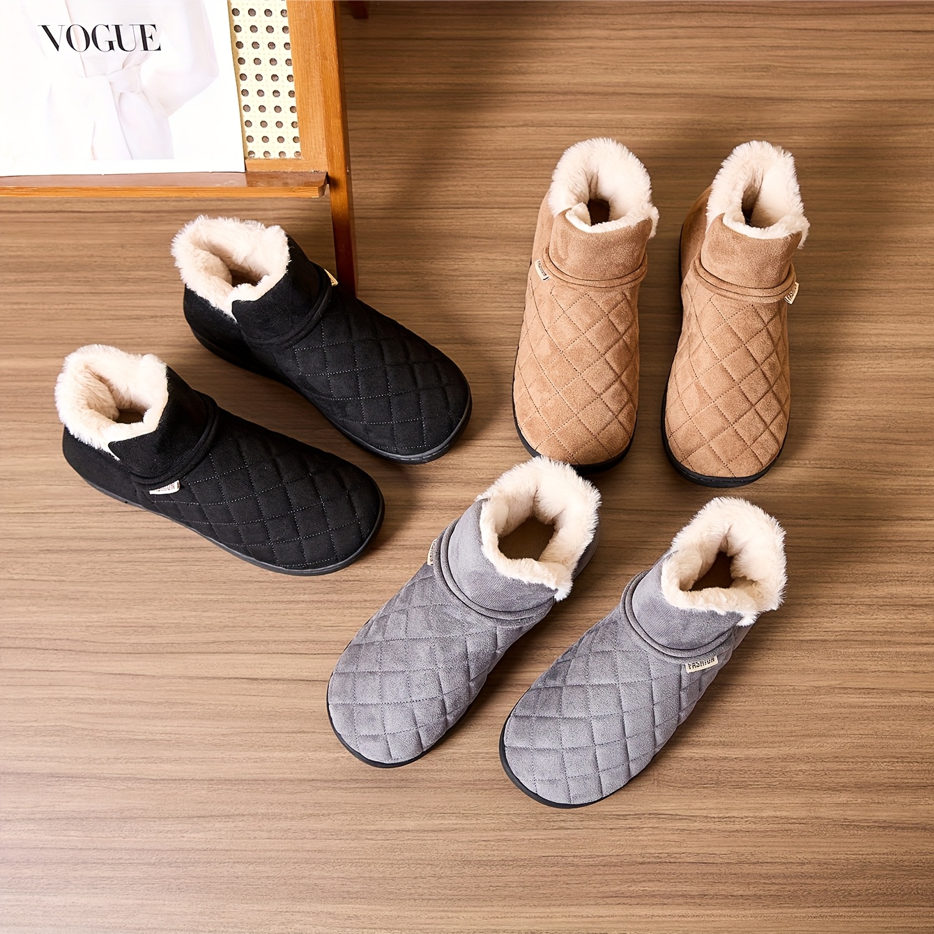 Winter Warm Plush Slippers Men - Sewing Fleece reseña y precio