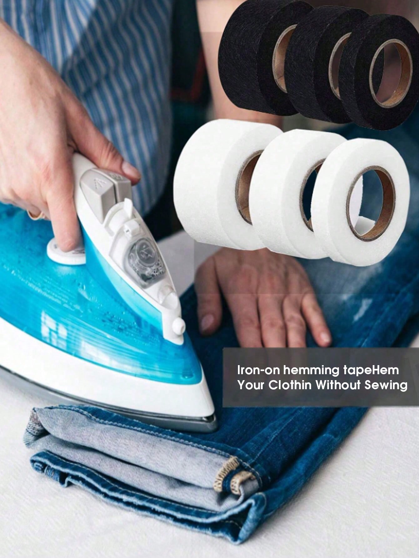 1pc Double-Sided Iron-On Hemmi - Hem Tape Fusible reseña y precio