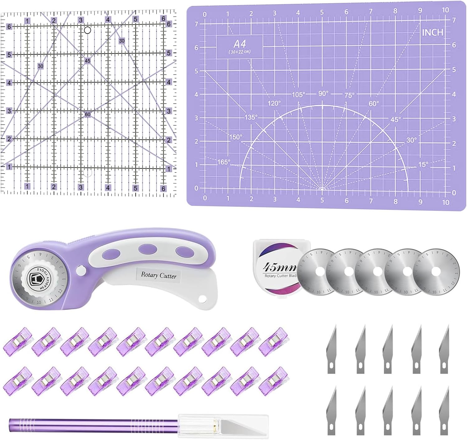 Headley Tools 39 Pcs Rotary Cu - Rotary Cutter Fabric reseña y precio