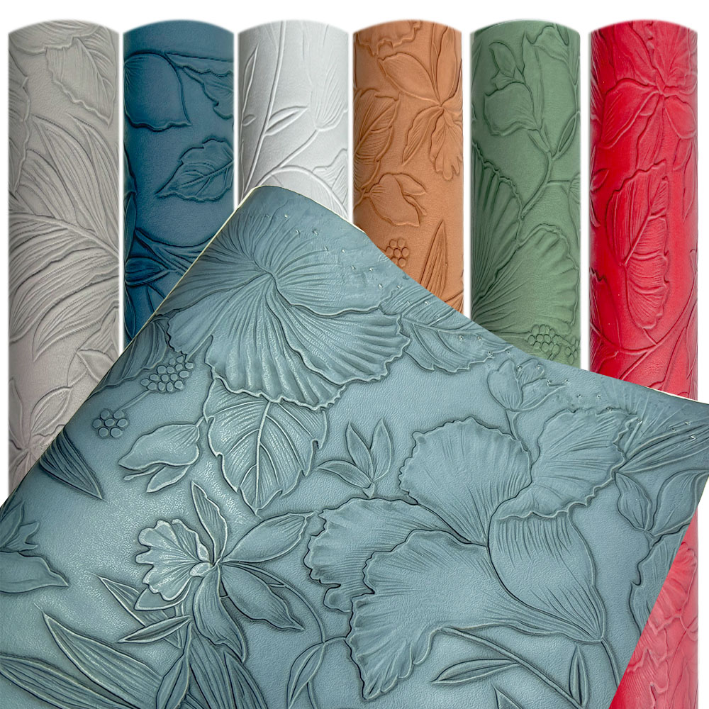 Vintage Flower Embossed Faux L - Vintage Sewing Textile reseña y precio