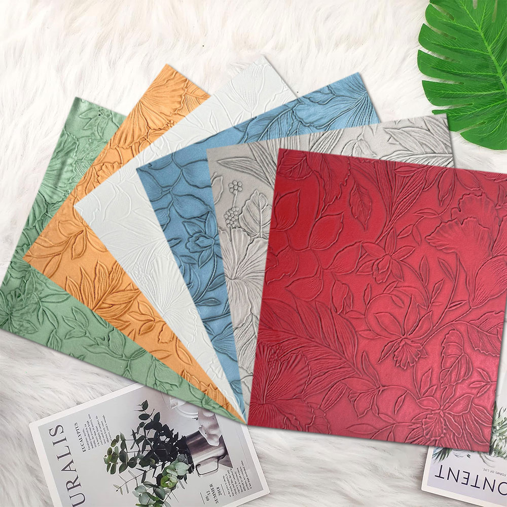 Vintage Flower Embossed Faux L - Vintage Sewing Textile reseña y precio