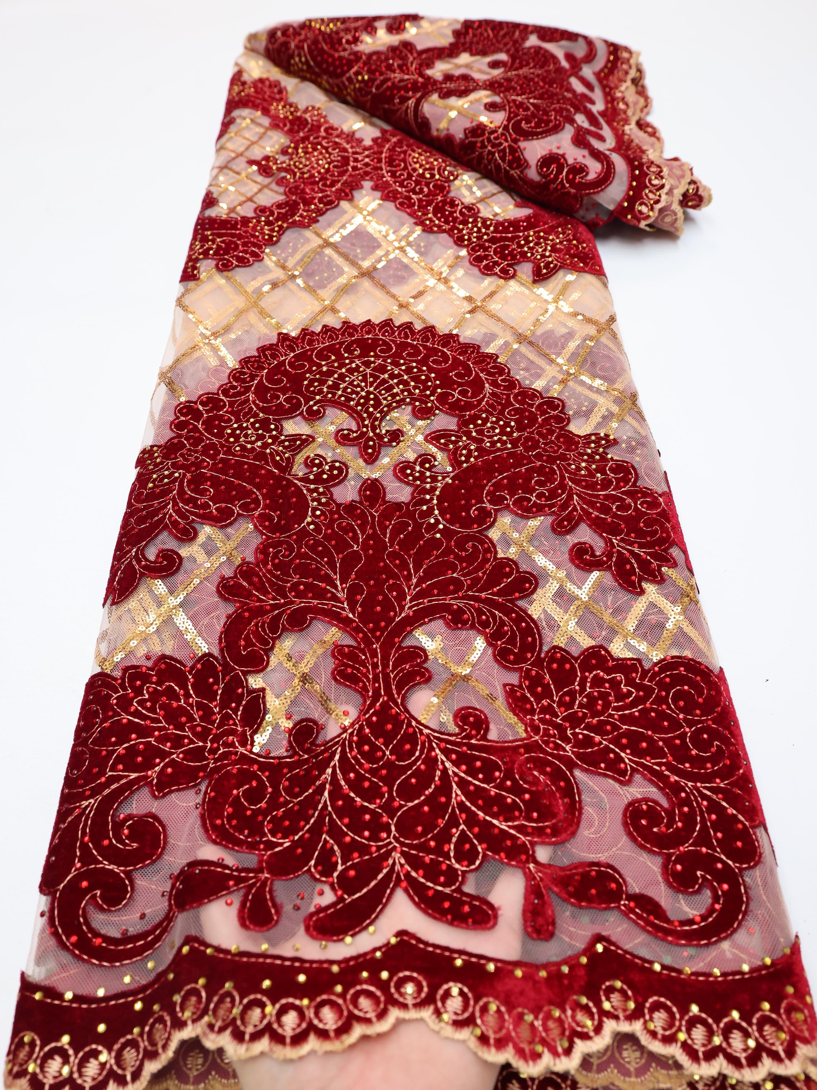 Wholesale Fashion African Velv - Sewing Velvet Fabric reseña y precio