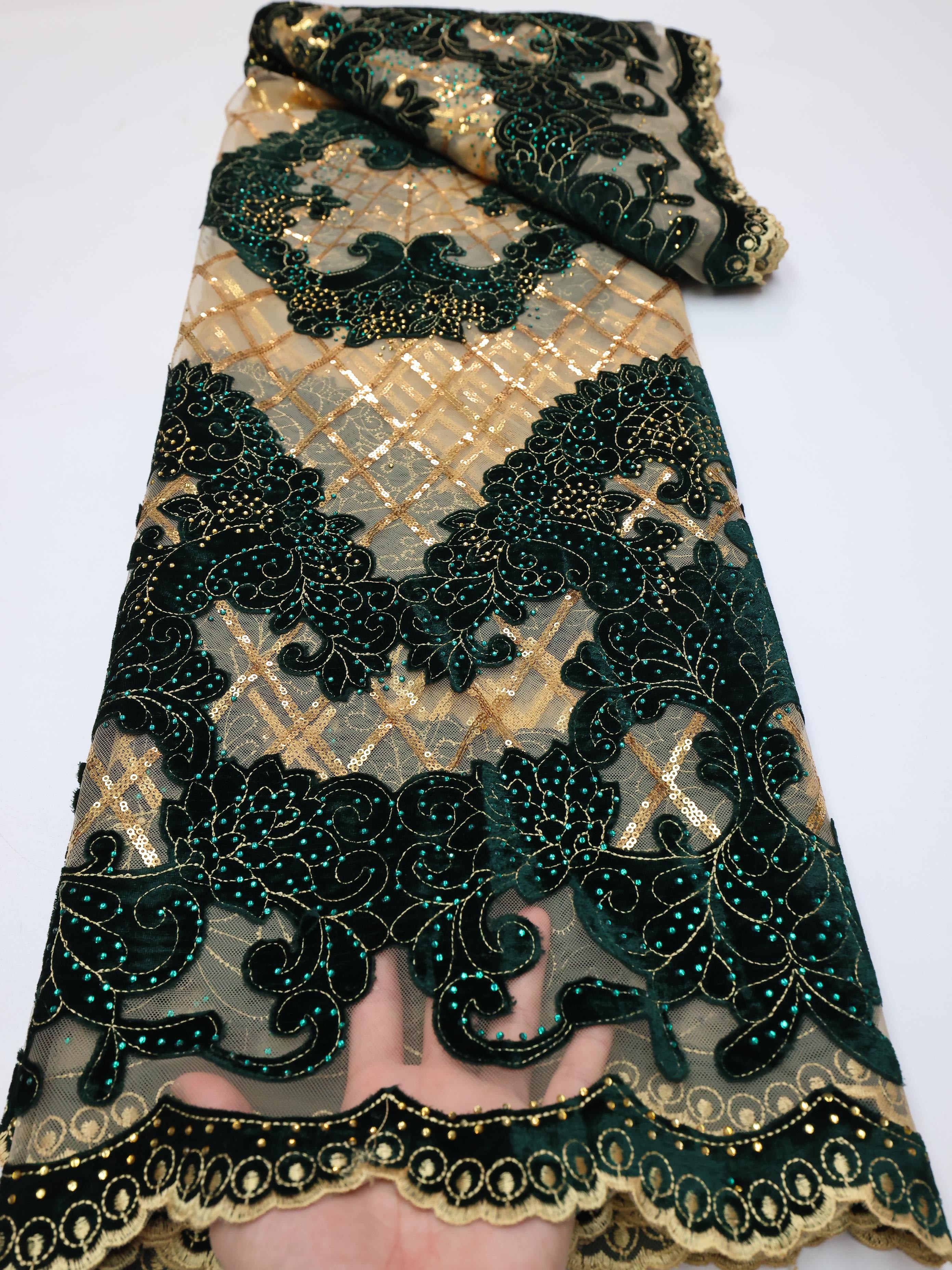 Wholesale Fashion African Velv - Sewing Velvet Fabric reseña y precio