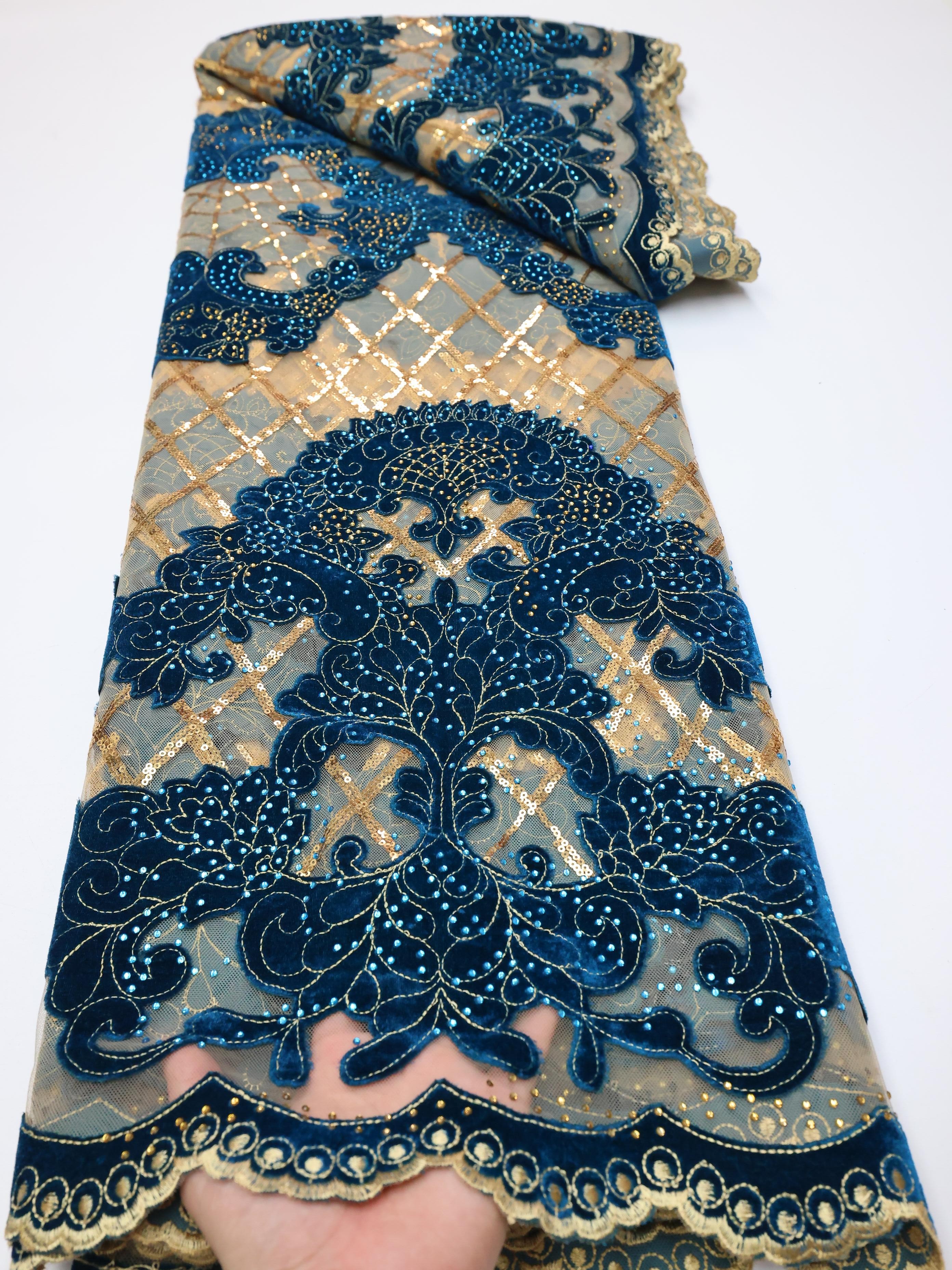 Wholesale Fashion African Velv - Sewing Velvet Fabric reseña y precio