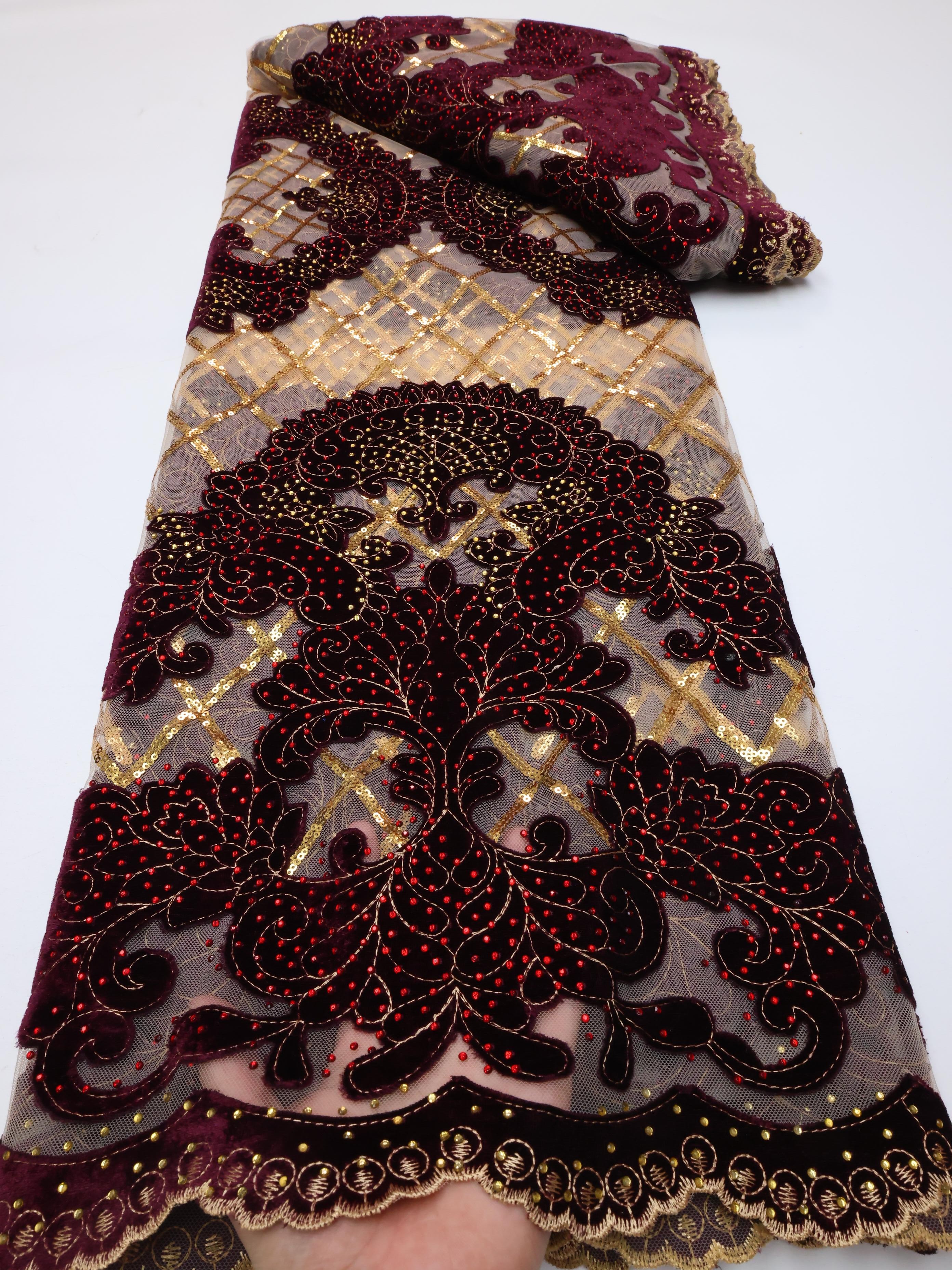 Wholesale Fashion African Velv - Sewing Velvet Fabric reseña y precio