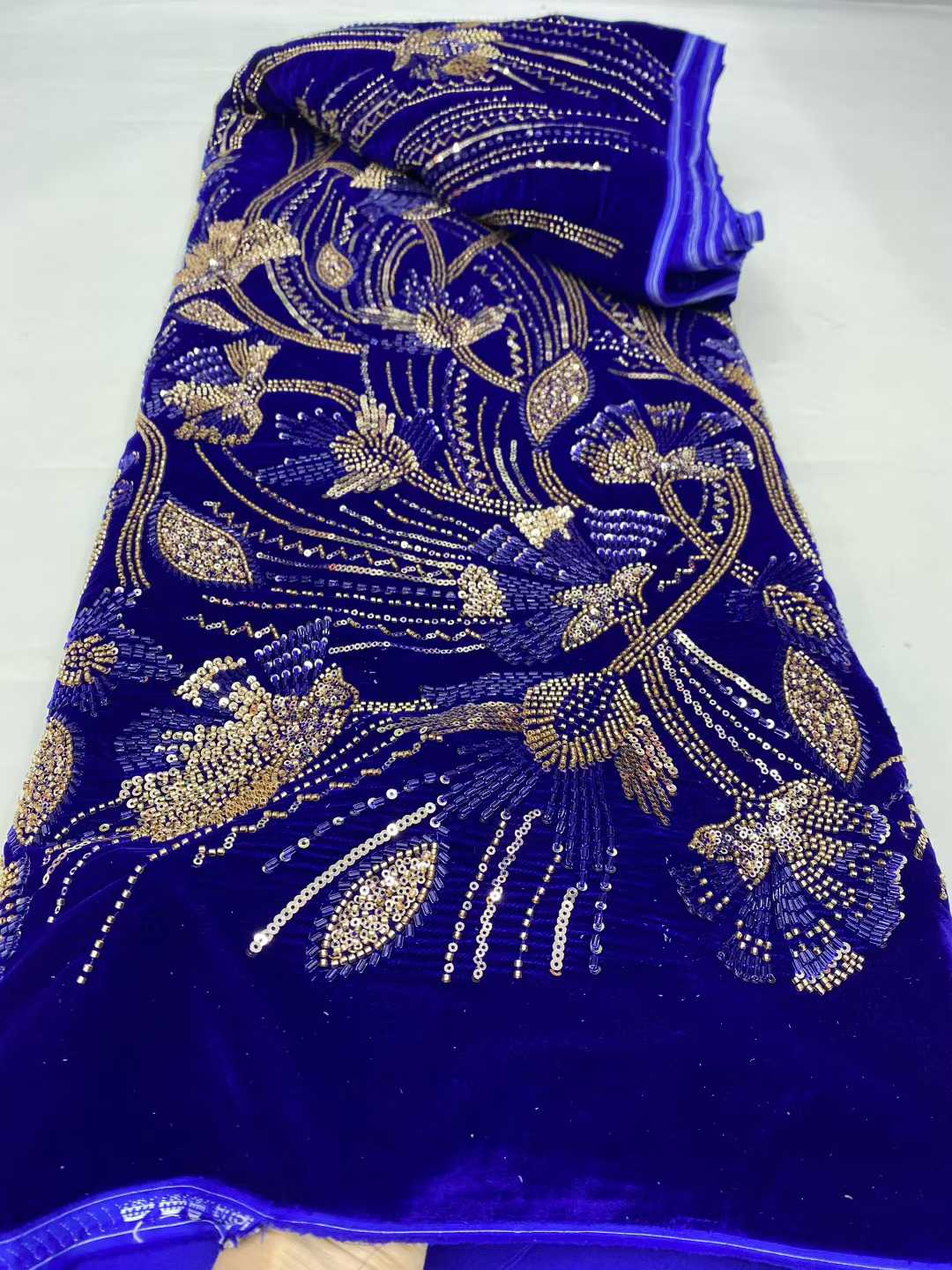Luxury African Velvet Lace Fab - Sewing Velvet Fabric reseña y precio