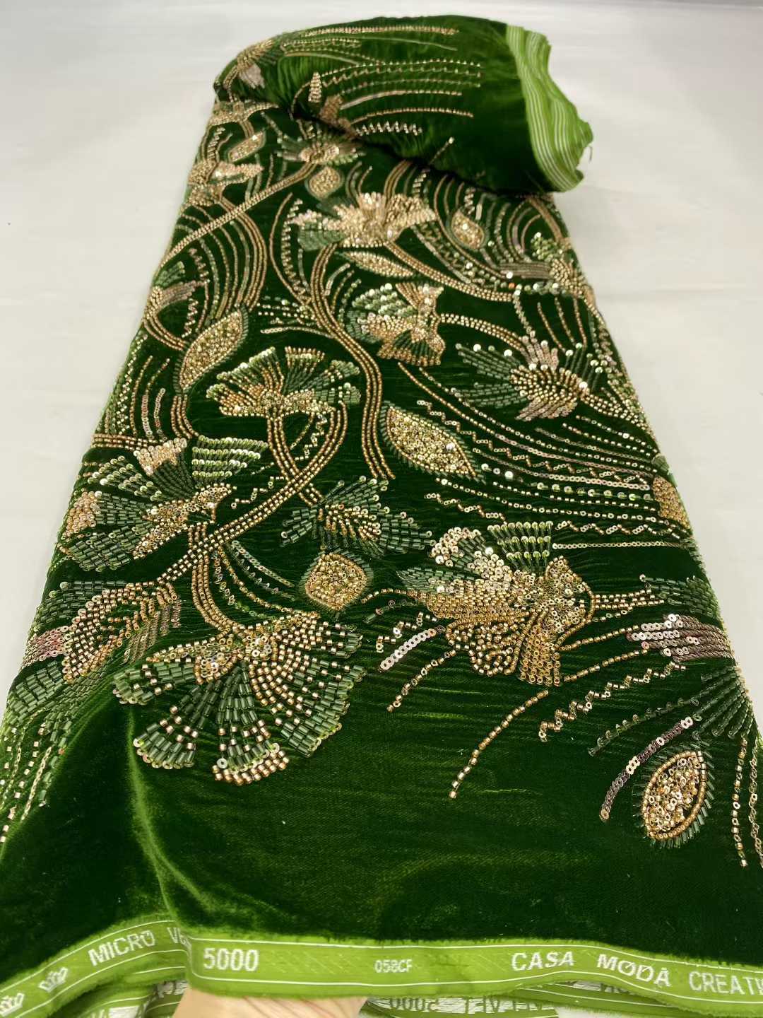 Luxury African Velvet Lace Fab - Sewing Velvet Fabric reseña y precio