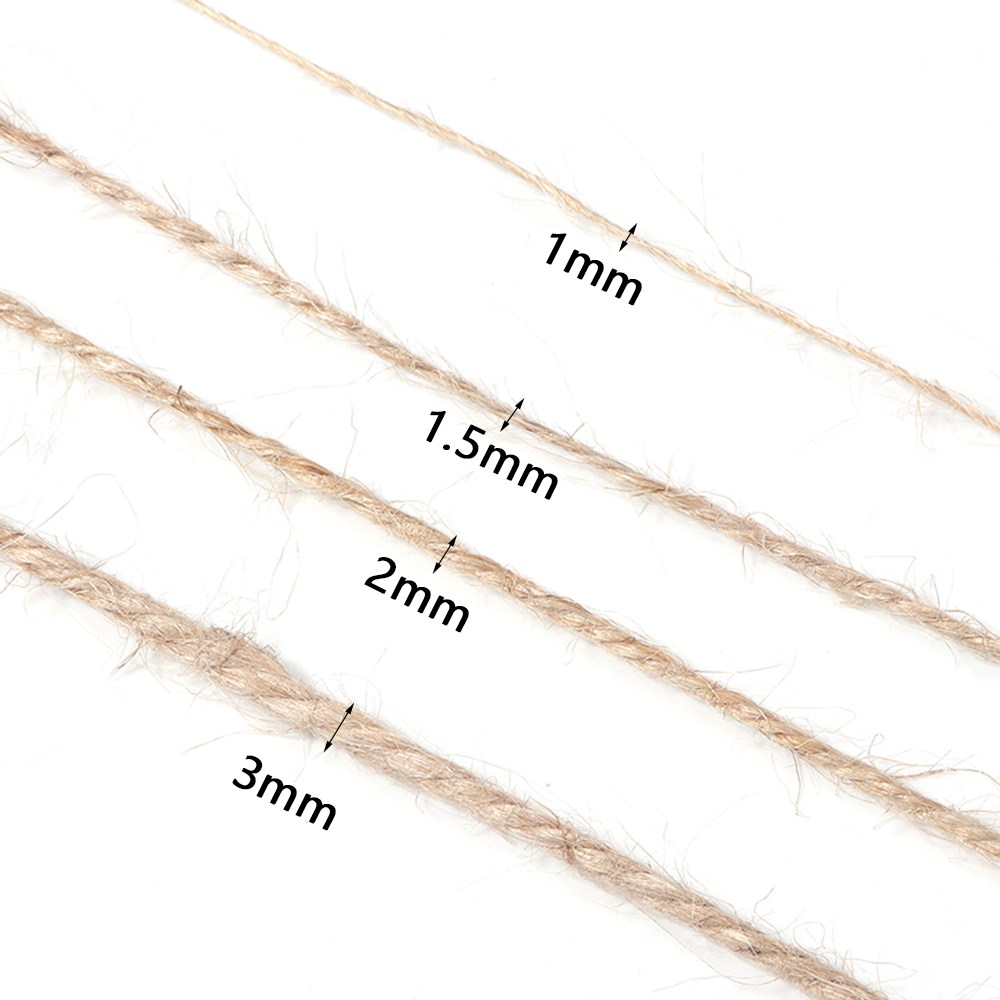 100Meters Natural Jute Rope St - Vintage Sewing Textile reseña y precio