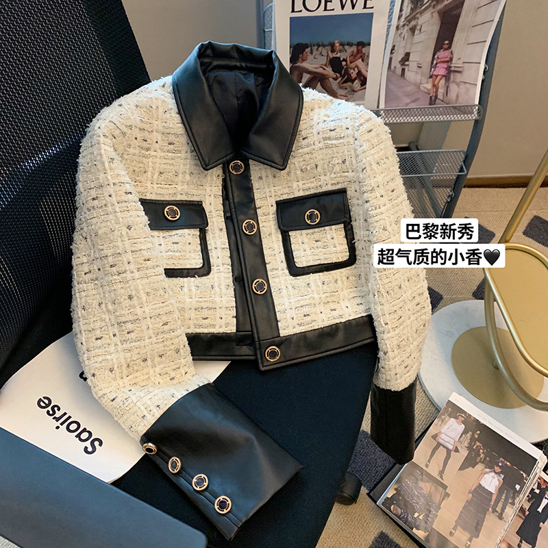 Contrast Stitching Tweed Fragr - Sewing Jackets reseña y precio
