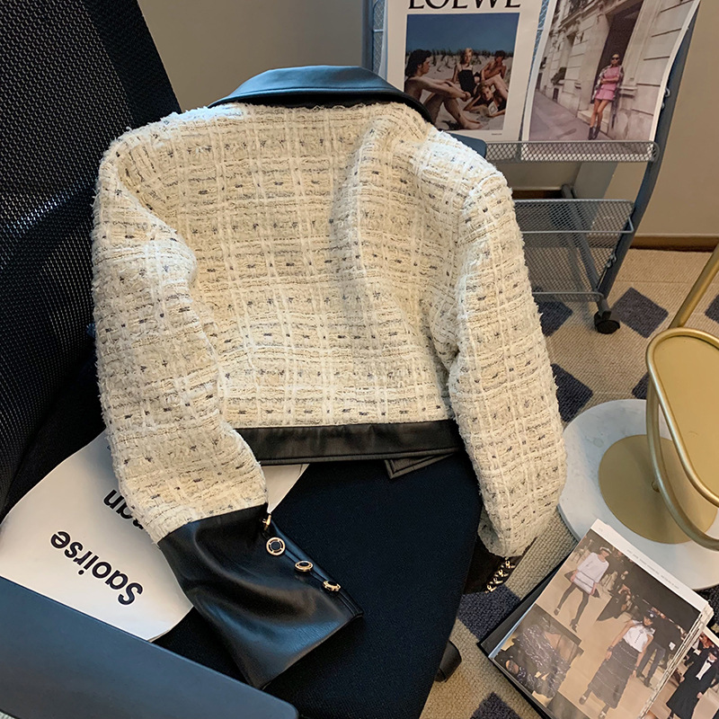 Contrast Stitching Tweed Fragr - Sewing Jackets reseña y precio