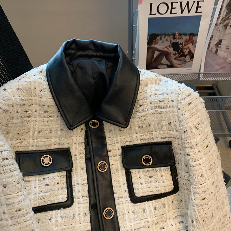 Contrast Stitching Tweed Fragr - Sewing Jackets reseña y precio