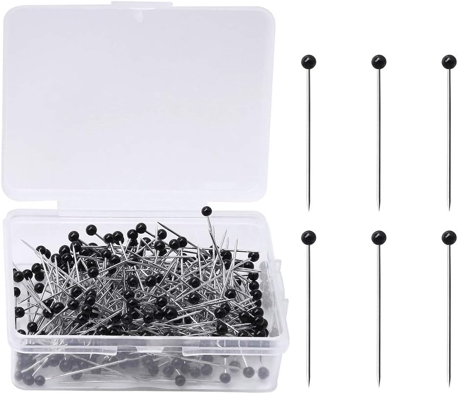 250 Pcs Black Glass Head Sewin - Sewing Production reseña y precio