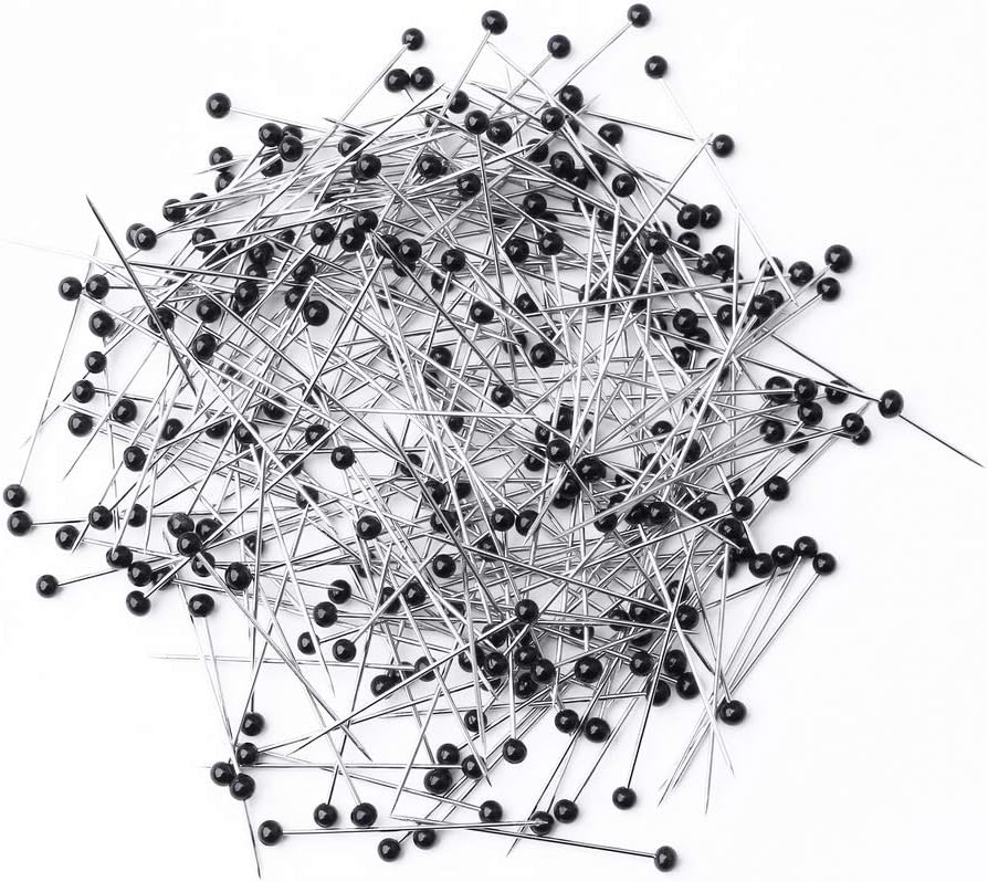 250 Pcs Black Glass Head Sewin - Sewing Production reseña y precio