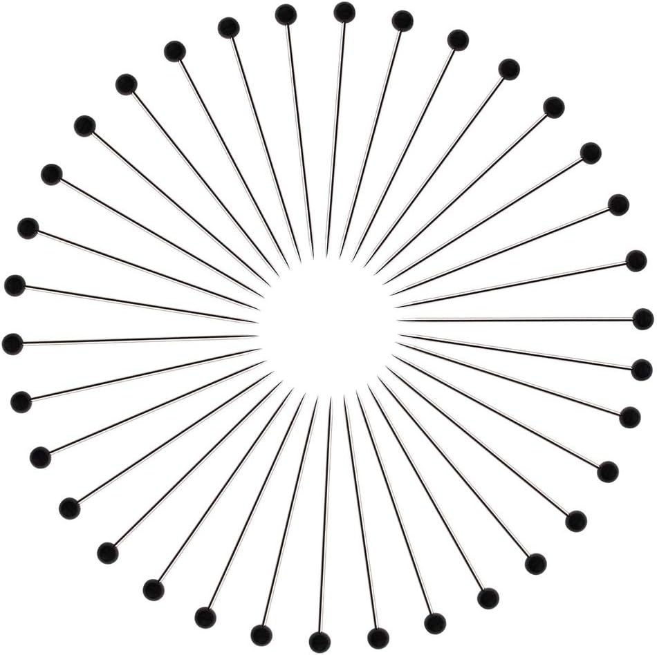 250 Pcs Black Glass Head Sewin - Sewing Production reseña y precio