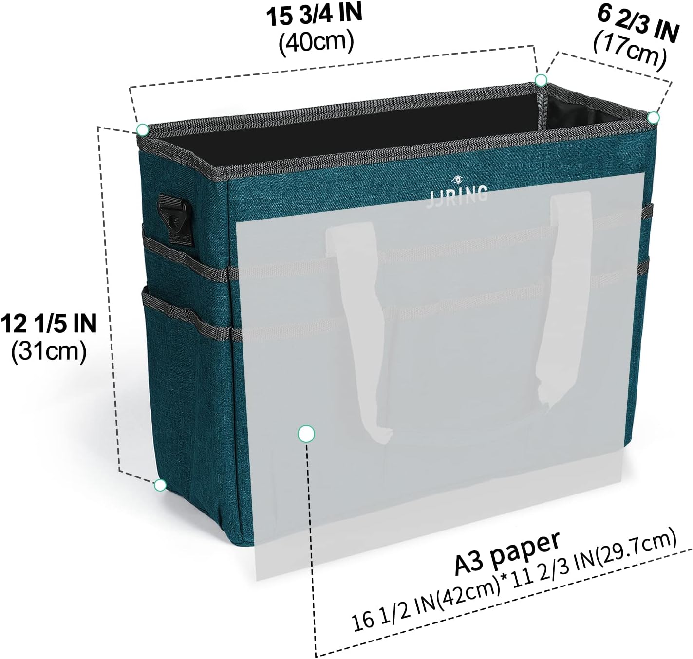 Large Art Storage Caddy with 1 - Sewing Production reseña y precio