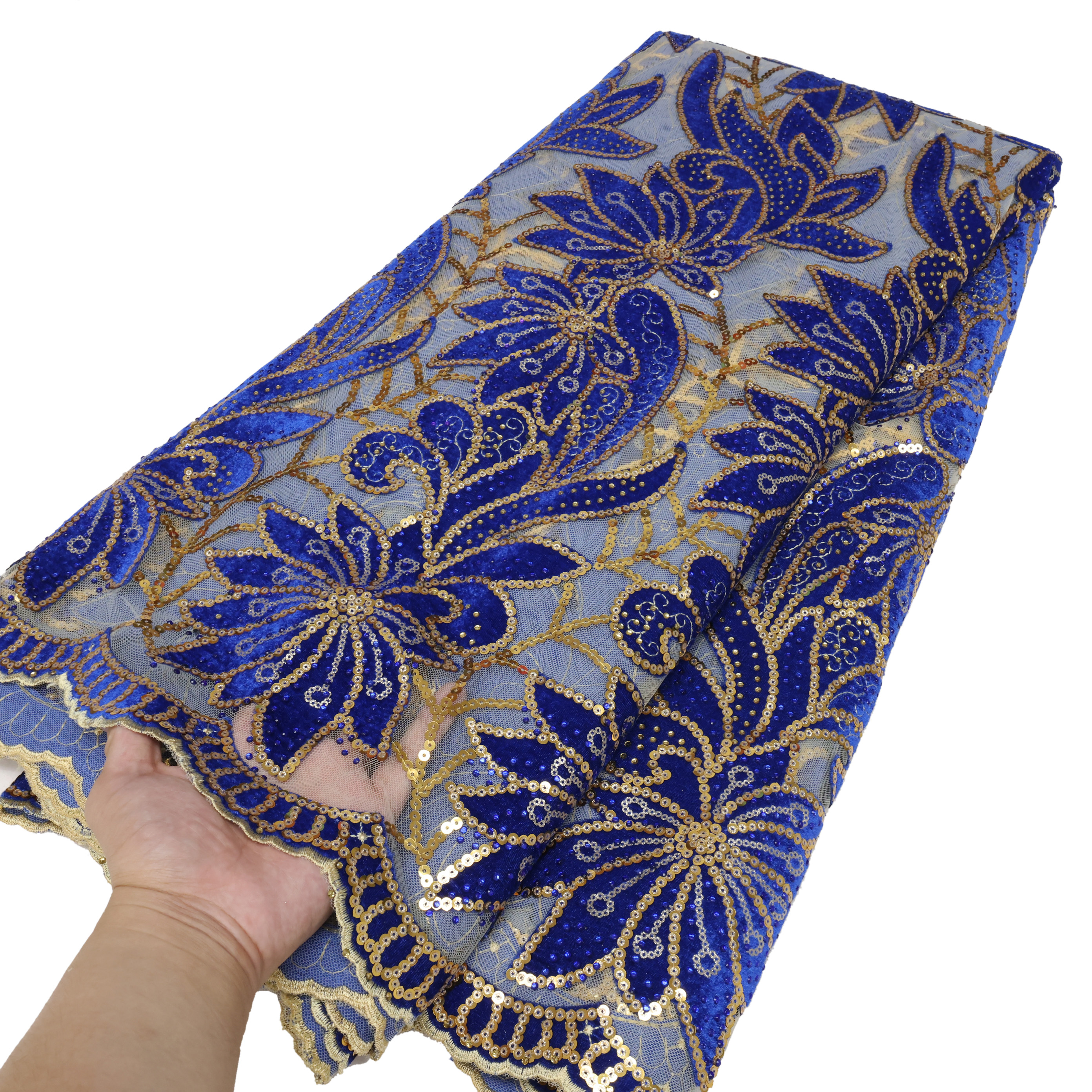 African Velvet Lace Fabric 202 - Sewing Velvet Fabric reseña y precio