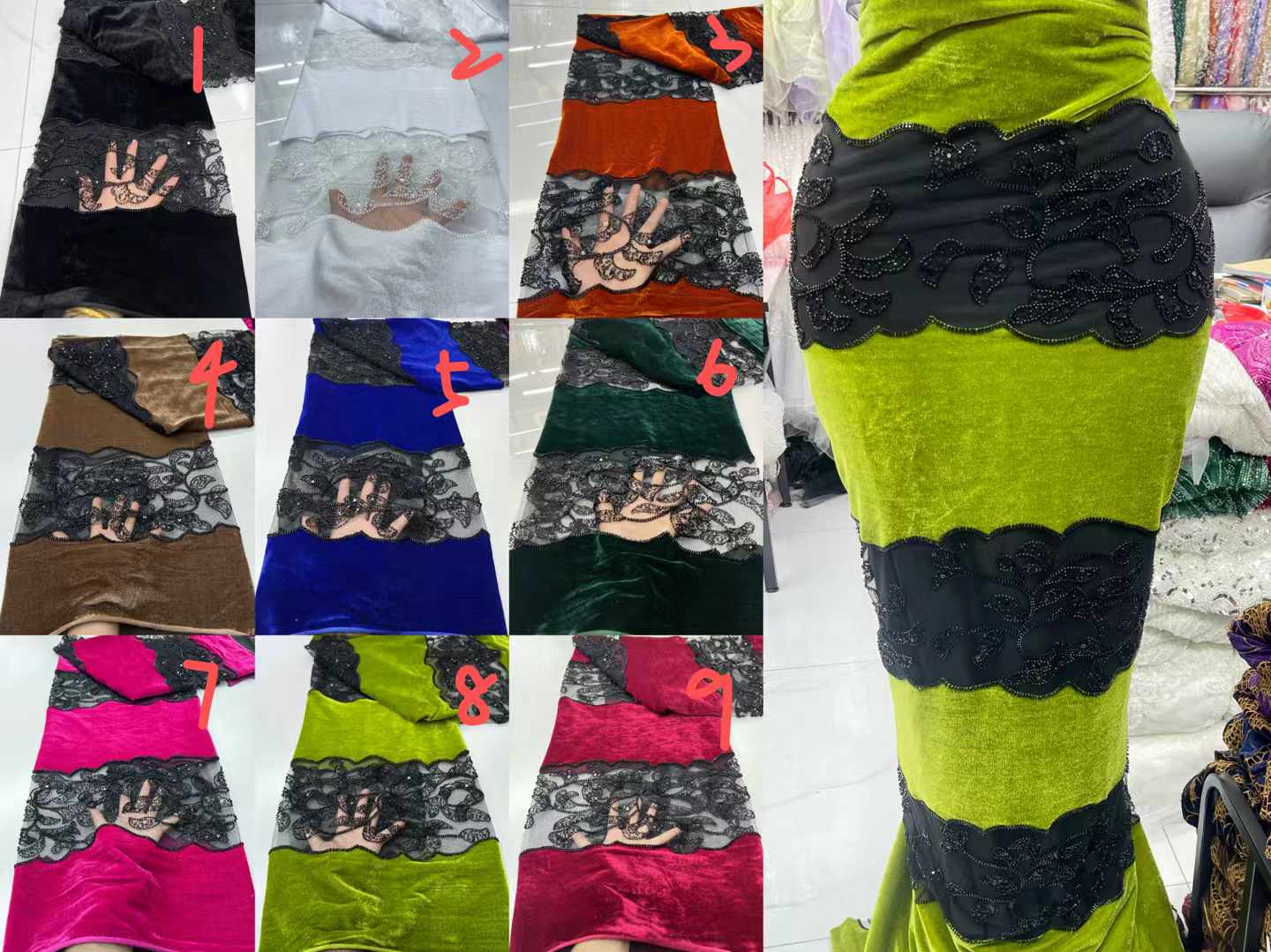 2025 New Design Luxury French  - Sewing Velvet Fabric reseña y precio