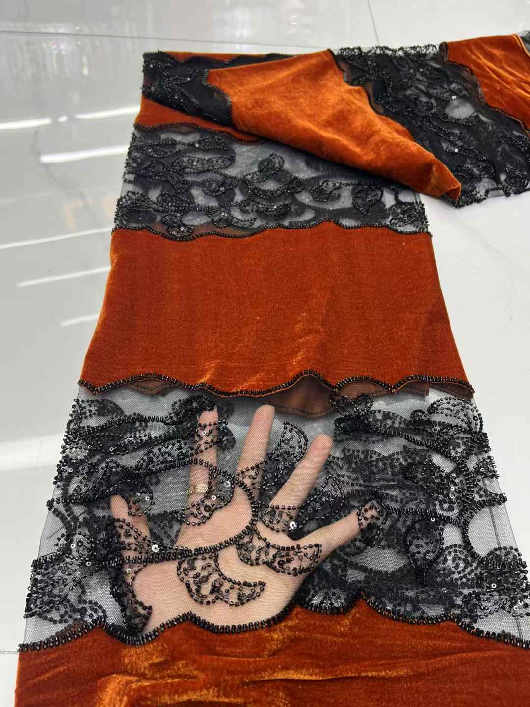 2025 New Design Luxury French  - Sewing Velvet Fabric reseña y precio