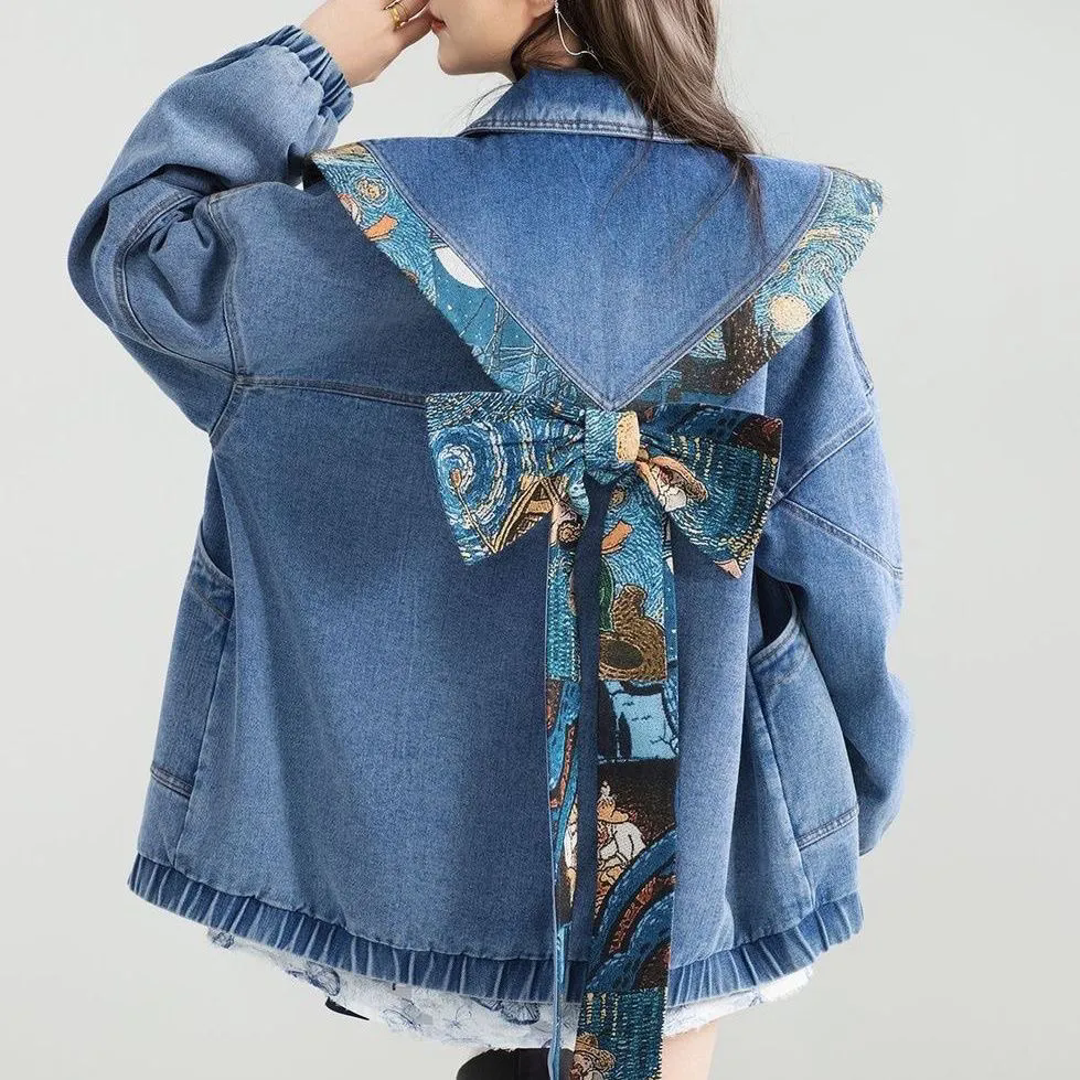 Vintage Denim Jacket Outwear W - Sewing Jackets reseña y precio