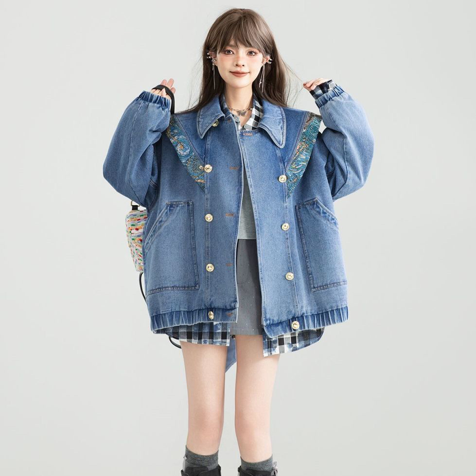 Vintage Denim Jacket Outwear W - Sewing Jackets reseña y precio