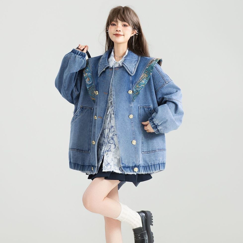 Vintage Denim Jacket Outwear W - Sewing Jackets reseña y precio