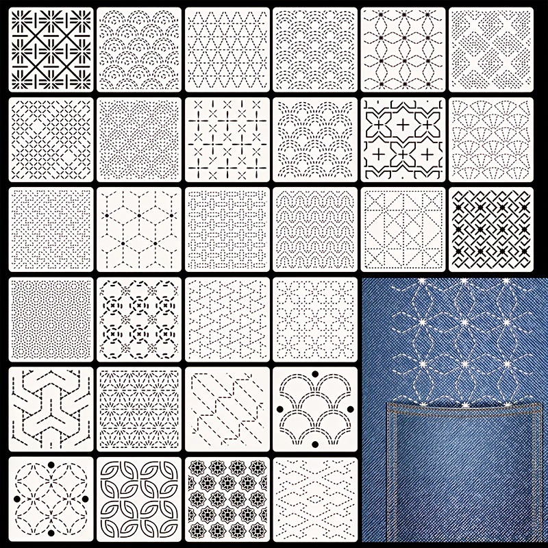 30Pcs Embroidery Templates DIY - Sewing Expert reseña y precio